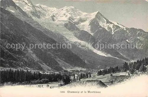 AK / Ansichtskarte Chamonix et le Montblanc Kat. Chamonix Mont Blanc