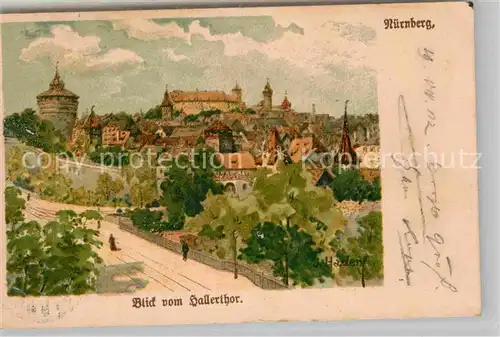 AK / Ansichtskarte Nuernberg Blick vom Hallertor Kat. Nuernberg