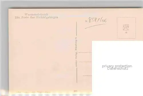 AK / Ansichtskarte Warmensteinach Panorama Kat. Warmensteinach Fichtelgebirge