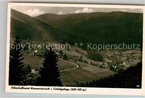 AK / Ansichtskarte Warmensteinach Panorama Kat. Warmensteinach Fichtelgebirge