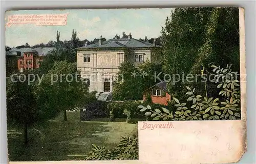 AK / Ansichtskarte Bayreuth Villa Wahnfried Kat. Bayreuth