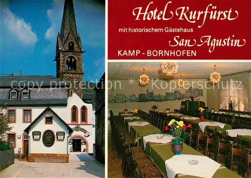 AK / Ansichtskarte Bornhofen Kamp Hotel Kurfuerst Gaestehaus San Agustin  Kat. Kamp Bornhofen