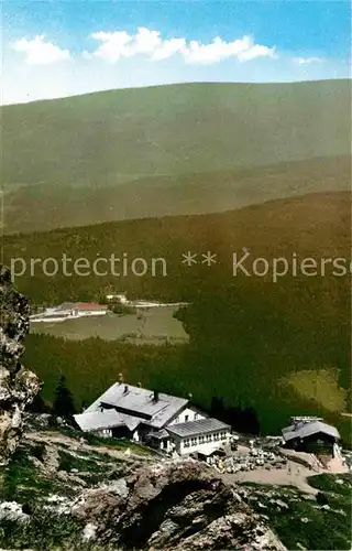 AK / Ansichtskarte Arberschutzhaus Panorama Kat. Grosser Arber Bayerisch Eisenstein