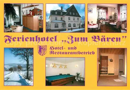 AK / Ansichtskarte Bernsbach Ferienhotel Zum Baeren Kat. Bernsbach