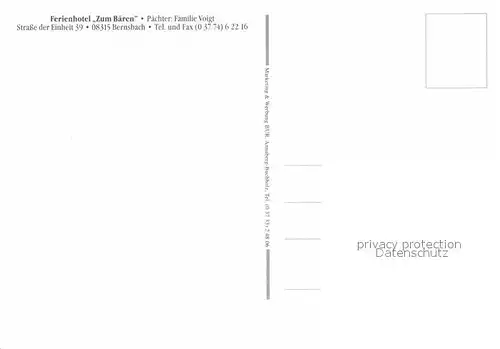 AK / Ansichtskarte Bernsbach Ferienhotel Zum Baeren Kat. Bernsbach