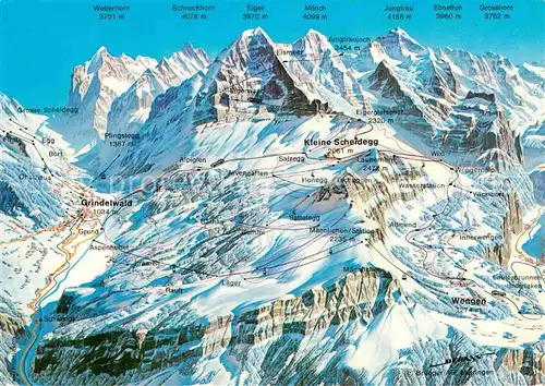 AK / Ansichtskarte Jungfrau BE Kleine Scheidegg Grindelwald Wengen Kat. Jungfrau