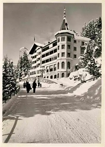 AK / Ansichtskarte Arosa GR Hotel des Alpes en hiver Kat. Arosa