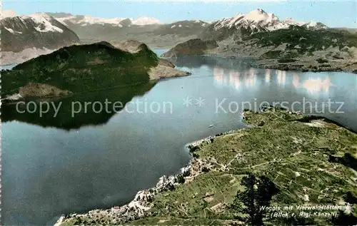 AK / Ansichtskarte Weggis Vierwaldstaettersee Blick von Rigi Kaenzeli