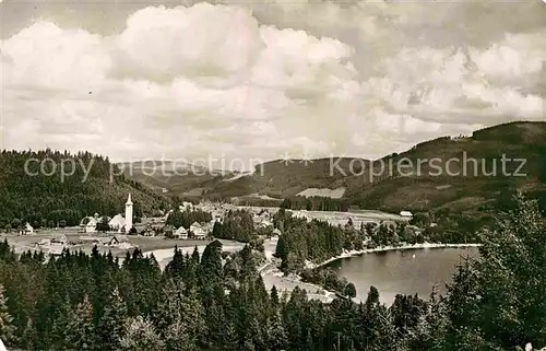 AK / Ansichtskarte Titisee Kirche Blick vom Hirschbuehl Kat. Titisee Neustadt