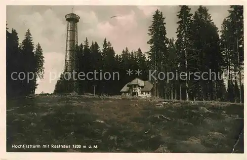 AK / Ansichtskarte Titisee Hochfirstturm Rasthaus Kat. Titisee Neustadt