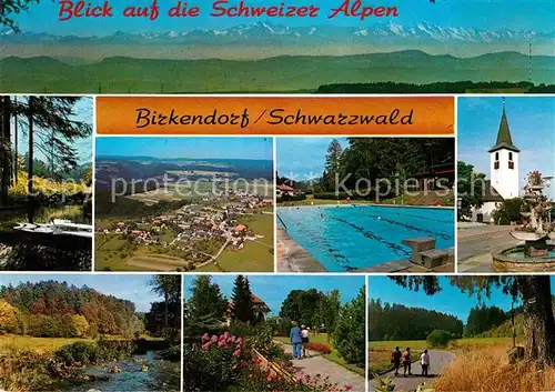 AK / Ansichtskarte Birkendorf Panorama Schwimmbad Park Kirche Kat. uehlingen Birkendorf