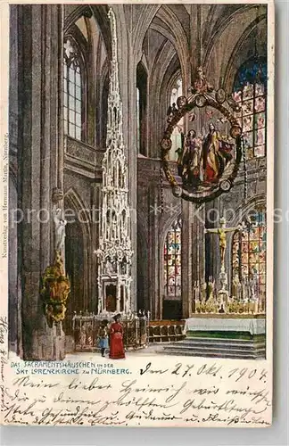 AK / Ansichtskarte Nuernberg Sacramentshaeuschen in der Sankt Lorenzkirche Kat. Nuernberg