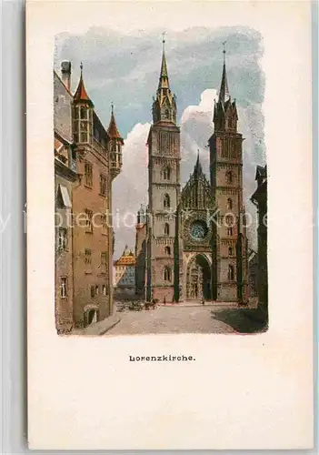 AK / Ansichtskarte Nuernberg Lorenzkirche Kat. Nuernberg