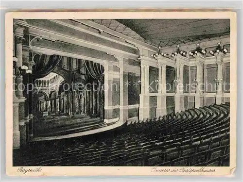 AK / Ansichtskarte Bayreuth Festspielhaus Buehne Saal Kat. Bayreuth