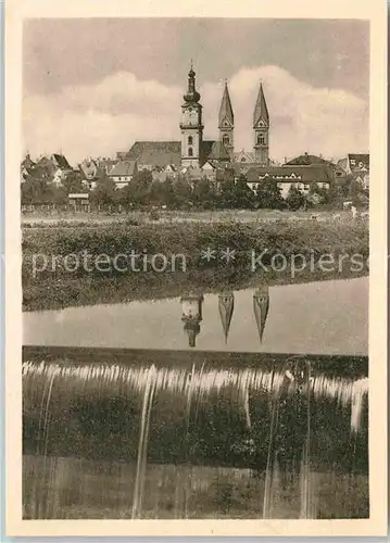 AK / Ansichtskarte Weiden Oberpfalz Naab Panorama Kirche Kat. Weiden i.d.OPf.