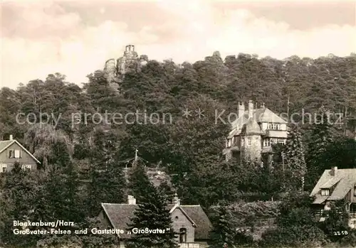 AK / Ansichtskarte Blankenburg Harz Grossvater Felsen und Gaststaette Kat. Blankenburg