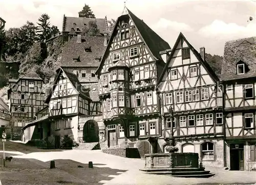 AK / Ansichtskarte Miltenberg Main Historischer Marktplatz 15. Jhdt. Fachwerkhaeuser Kat. Miltenberg