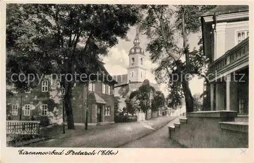 AK / Ansichtskarte Pretzsch Elbe Eisenmoorbad Partie an der Kirche Kat. Bad Schmiedeberg