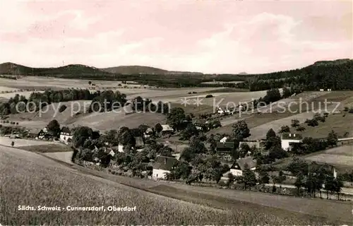 AK / Ansichtskarte Cunnersdorf Bannewitz Panorama Oberdorf Kat. Bannewitz