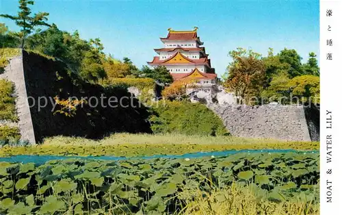 AK / Ansichtskarte Japan Moat and Water Lily Kat. Japan