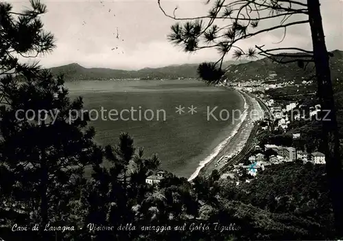 AK / Ansichtskarte Cavi di Lavagna Visione della spiaggia sul Golfo Tiglui Kat. Italien