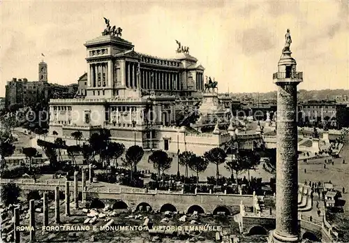 AK / Ansichtskarte Roma Rom Foro Traiano e Monumento Vittorio Emanuele Kat. 