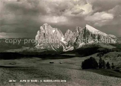 AK / Ansichtskarte Alpe di Siusi Il Sassolungo Kat. Seiser Alm Dolomiten