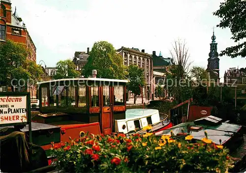 AK / Ansichtskarte Amsterdam Niederlande Blumenmarkt mit Muntturm Kat. Amsterdam