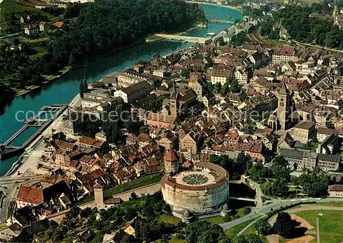 AK / Ansichtskarte Schaffhausen SH Fliegeraufnahme Munot Altstadt Rhein Kat. Schaffhausen