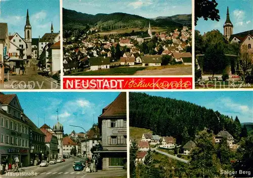 AK / Ansichtskarte Neustadt Schwarzwald Hirschberg Kurpark Salger Berg Hauptstrasse 