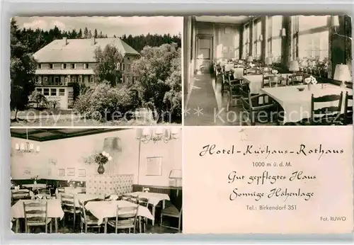 AK / Ansichtskarte Rothaus Grafenhausen Hotel Kurhaus Kat. Grafenhausen