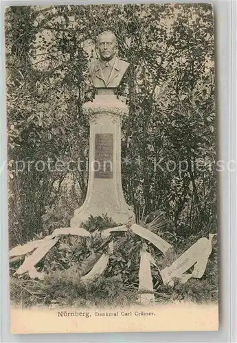 AK / Ansichtskarte Nuernberg Denkmal Carl Craemer Kat. Nuernberg