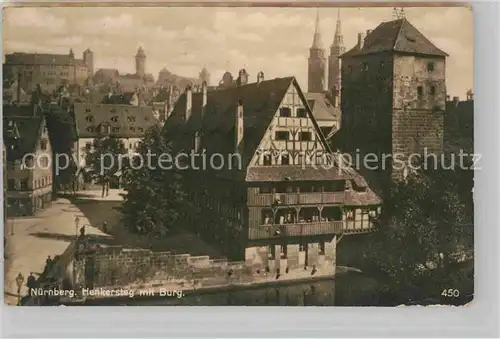 AK / Ansichtskarte Nuernberg Henkersteg mit Burg Kat. Nuernberg