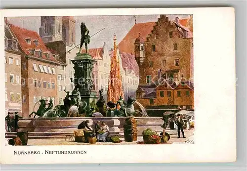 AK / Ansichtskarte Nuernberg Neptunbrunnen Kat. Nuernberg