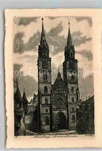 AK / Ansichtskarte Nuernberg Sankt Lorenzkirche Kat. Nuernberg