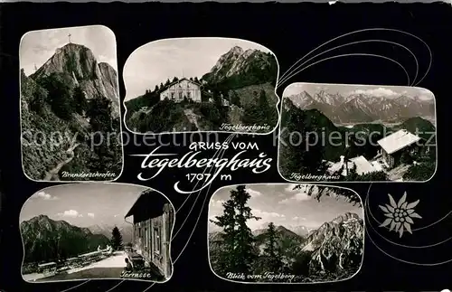 AK / Ansichtskarte Tegelberghaus Terrasse Branderschrofen Alpenpanorama Kat. Fuessen