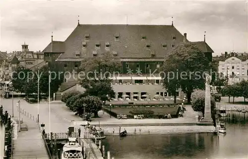 AK / Ansichtskarte Konstanz Bodensee Konziliumsgebaeude mit Zeppelindenkmal Kat. Konstanz