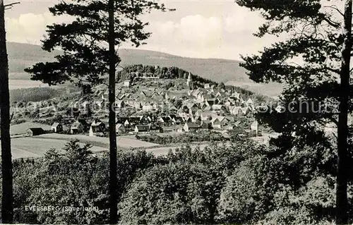 AK / Ansichtskarte Eversberg Panorama Blick vom Waldrand aus Kat. Meschede
