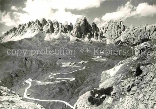 AK / Ansichtskarte St Ulrich Groeden Tirol Groednerjoch mit Tschiergruppe Kat. Salten Schlern