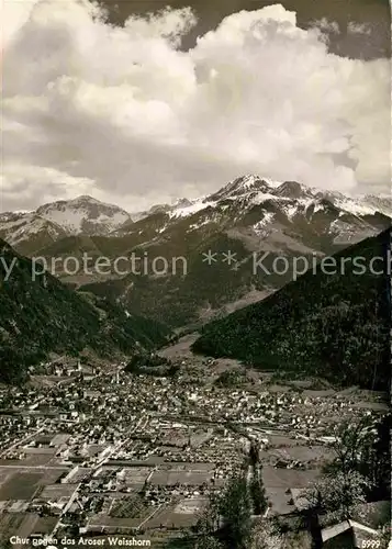 AK / Ansichtskarte Chur GR Panorama mit Aroser Weisshorn Kat. Chur