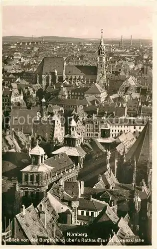 AK / Ansichtskarte Nuernberg Rathaus Sankt Lorenzkirche  Kat. Nuernberg