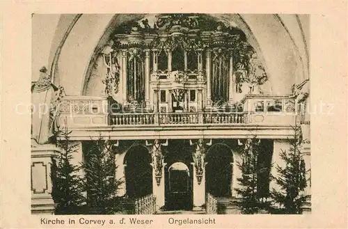 AK / Ansichtskarte Corvey Kirche Orgel Kat. Hoexter