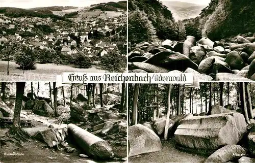 AK / Ansichtskarte Reichenbach Odenwald Riesensaeule Altarstein Kat. Lautertal (Odenwald)