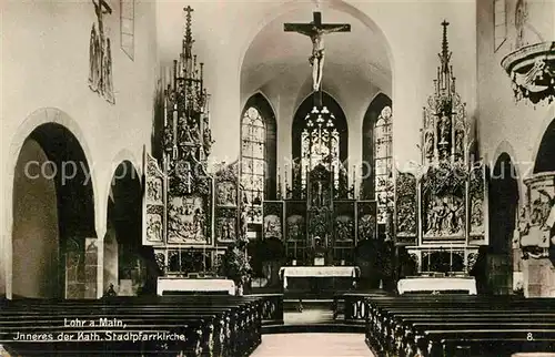 AK / Ansichtskarte Lohr Main Katholische Stadtpfarrkirche  Kat. Lohr a.Main