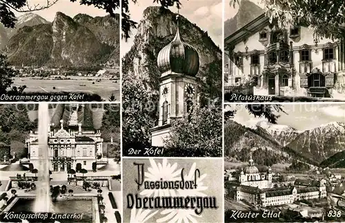 AK / Ansichtskarte Oberammergau Kloster Ettal Koenigsschloss Linderhof  Kat. Oberammergau
