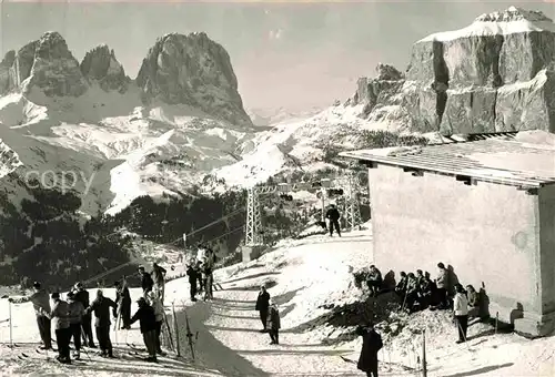 AK / Ansichtskarte Trentino Dolomiten Seggiovia Belvedere dal Pordoi verso il gruppo del Sassolungo