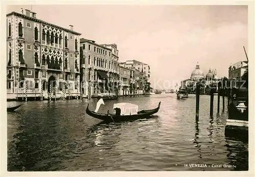 AK / Ansichtskarte Venezia Venedig Canal Grande Gondoliere Kat. 