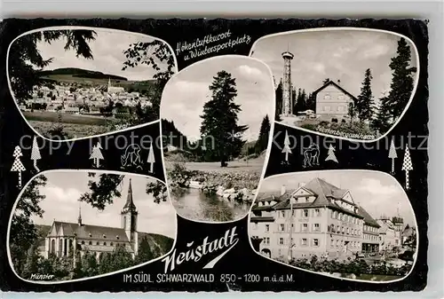 AK / Ansichtskarte Neustadt Schwarzwald Fuerstenberggasthaus Muenster Panorama