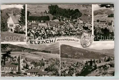 AK / Ansichtskarte Elzach Neun Linden Kapelle Schule Kirche Panoramen Kat. Elzach