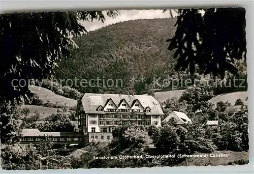 AK / Ansichtskarte Oberglottertal Sanatorium Carlsbau Kat. Glottertal